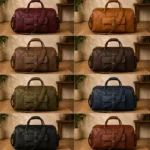 Men’s Leather Duffel Bag with Shoe Compartment - Image 3