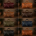 20-Inch Buffalo Leather Travel Duffle Bag - Image 3