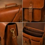 Handmade Leather Laptop Bag & Briefcase - Image 2