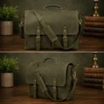 Vintage Leather Satchel Briefcase