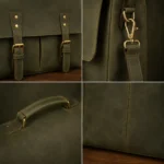 Vintage Leather Satchel Briefcase - Image 2