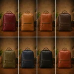 Personalized Engraved Leather Backpack Diaper Bag - Image 3