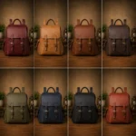 Leather Laptop Backpack-Personalized Rucksack Bag - Image 3