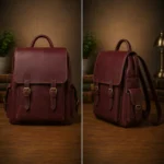 Personalized Leather Daily Backpack-Handmade Travel Bag