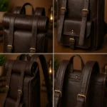 15" Leather Rolltop Backpack for Travel & Laptop Bag - Image 2