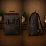 Vintage Leather Backpack - Distressed Brown Rucksack