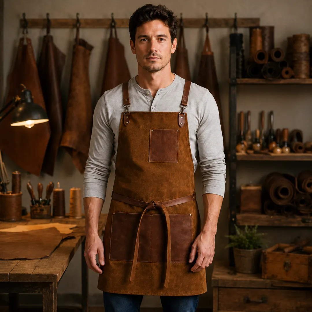 Untitled-2026-05-23T182412.444.webp Ellis Custom Brown Goatskin Suede Apron - Image 1
