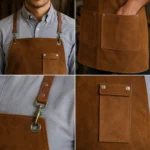 Parker Vintage Brown Goatskin Suede Apron - Image 2
