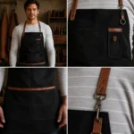 Mason Heritage Black Goatskin Suede Apron - Image 2