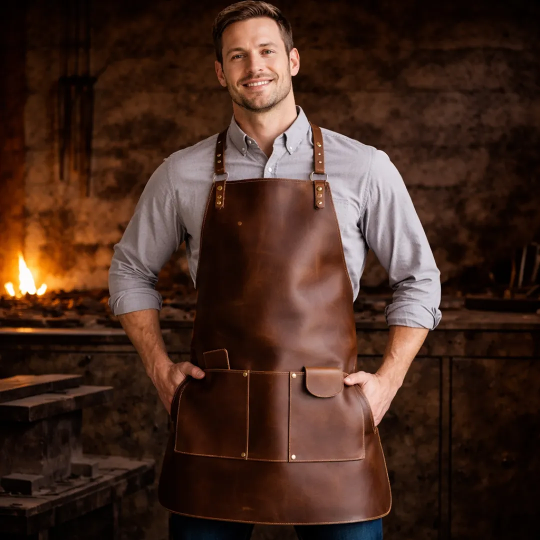 Untitled-43.webp Imperial Maker Brown Crazy Horse Leather Apron - Image 1
