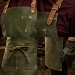 Eternal Craft Green Crazy Horse Leather Apron - Image 2