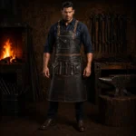 Black Iron Guard Crazy Horse Leather Apron