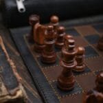 Magnetic Roll-up Leather Chess Set - Image 9