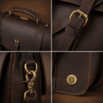 Personalized Leather Messenger Bag for 15" Laptop - Image 2
