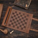 Magnetic Roll-up Leather Chess Set - Image 7