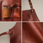 Classic Armor Brown Crazy Horse Leather Blacksmith Apron - Image 2