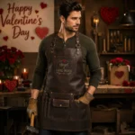 Valentine Day Gift Leather Workshop Apron for Men
