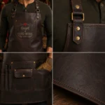 Valentine Day Gift Leather Workshop Apron for Men - Image 2