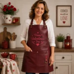 Women's Valentine's Day Genuine Leather Apron