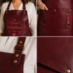 Women's Valentine's Day Genuine Leather Apron - Image 2
