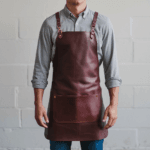 Truman 1 Pocket Maroon Crazyhorse Leather Apron
