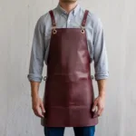 Hanson 1 Pocket Burgundy Crazyhorse Leather Apron