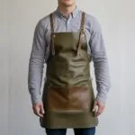 Sawyer 1 Pocket Olive Green Crazyhorse Leather Apron