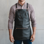 Orion 1 Zipper Cowhide Leather Apron
