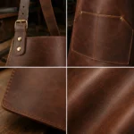 Super Dad Double Pocket Leather Apron – Father's Day Gift | Full Grain Leather Work Apron - Image 2