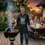 Happy Father's Day Leather Grill Master BBQ Apron