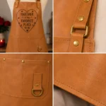 Valentine's Day Couple Genuine Leather Apron Set - Image 2