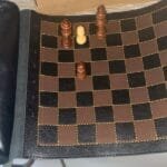 Magnetic Roll-up Leather Chess Set - Image 12