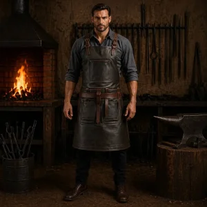 Craft Master Blacksmith Crazy Horse Leather Apron
